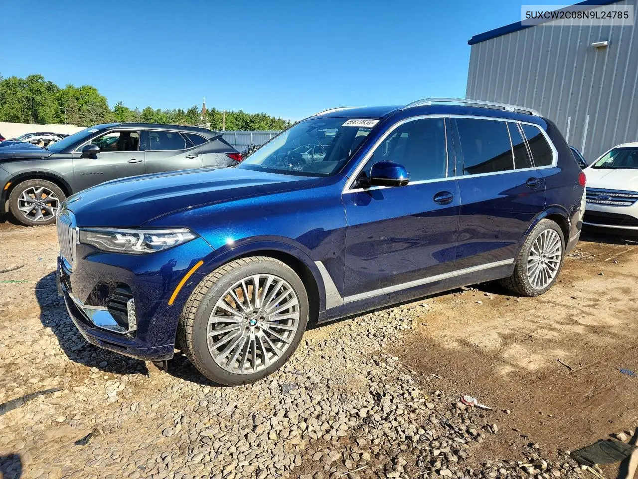 2022 BMW X7 xDrive40I VIN: 5UXCW2C08N9L24785 Lot: 59879936