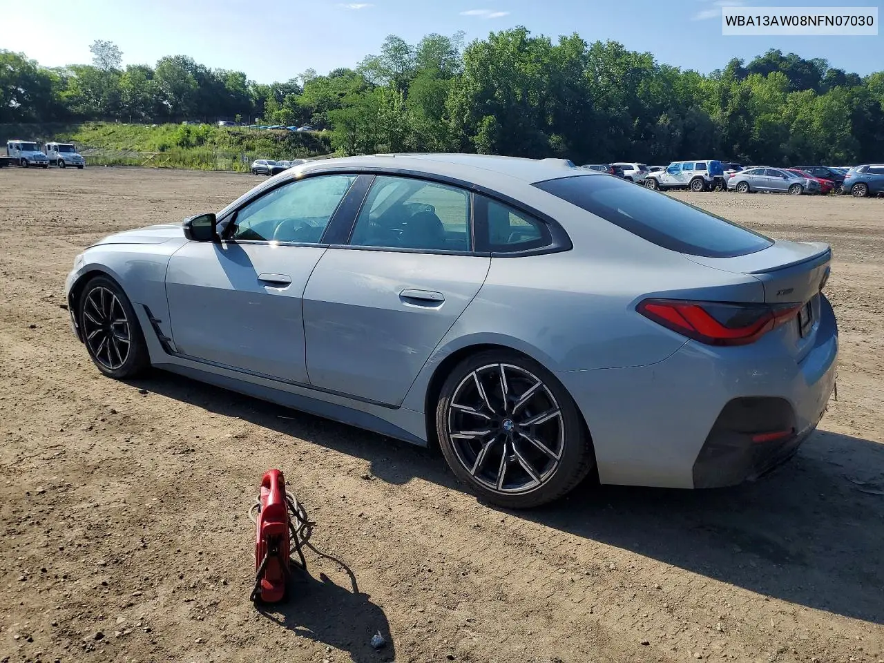 2022 BMW M440Xi Gran Coupe VIN: WBA13AW08NFN07030 Lot: 59950896