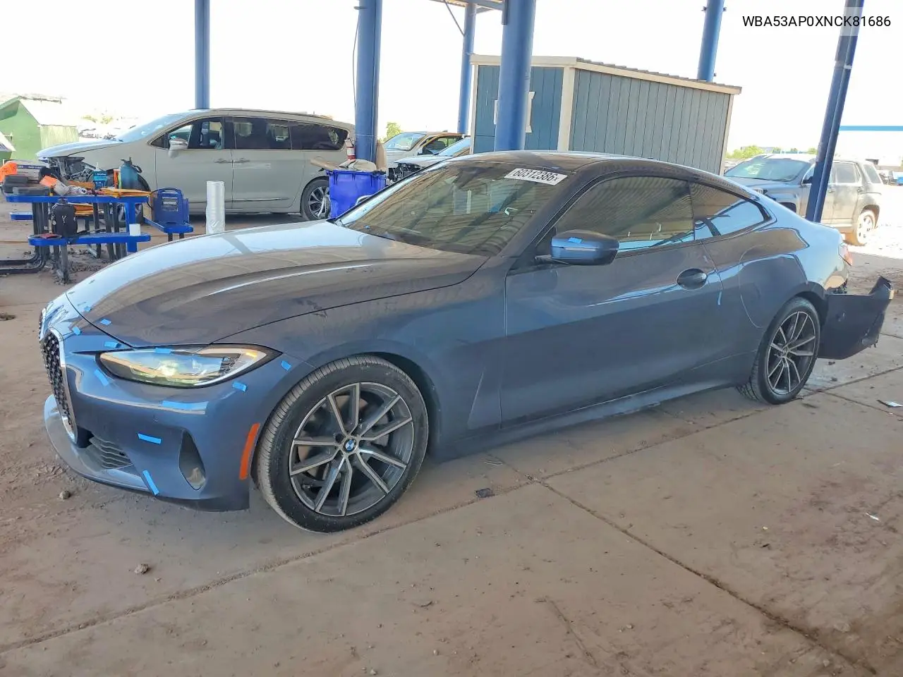 2022 BMW 430I VIN: WBA53AP0XNCK81686 Lot: 60312386