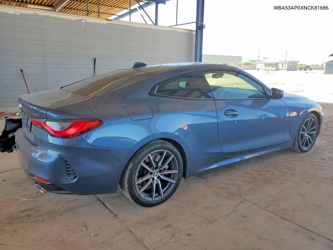 2022 BMW 430I VIN: WBA53AP0XNCK81686 Lot: 60312386