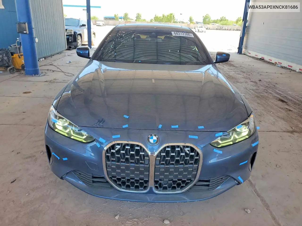 2022 BMW 430I VIN: WBA53AP0XNCK81686 Lot: 60312386
