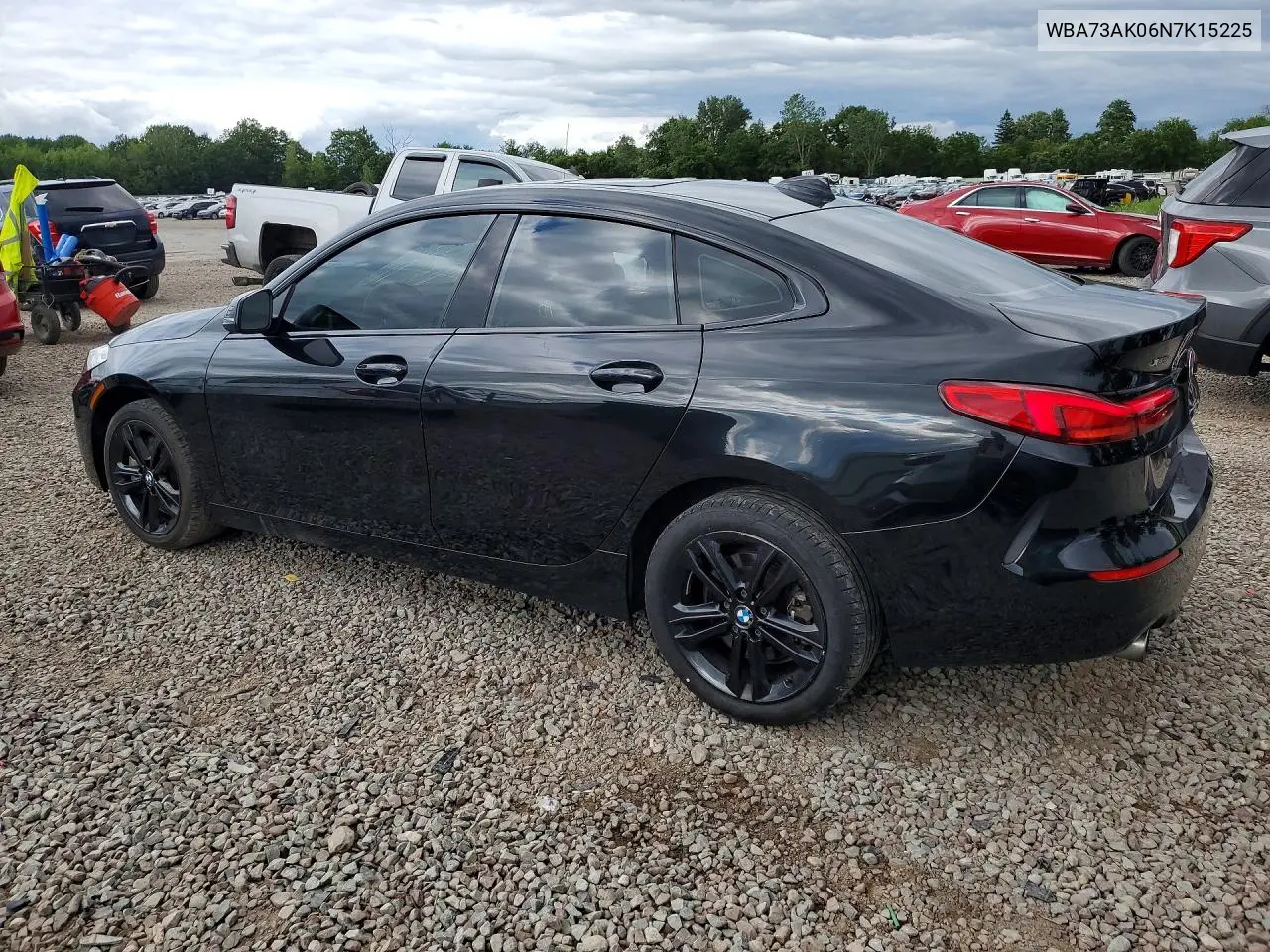 2022 BMW 228Xi VIN: WBA73AK06N7K15225 Lot: 62229976