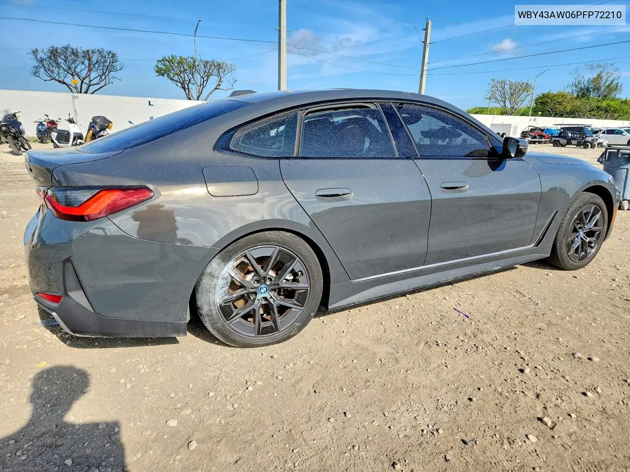 2023 BMW I4 Edrive 35 VIN: WBY43AW06PFP72210 Lot: 51582516
