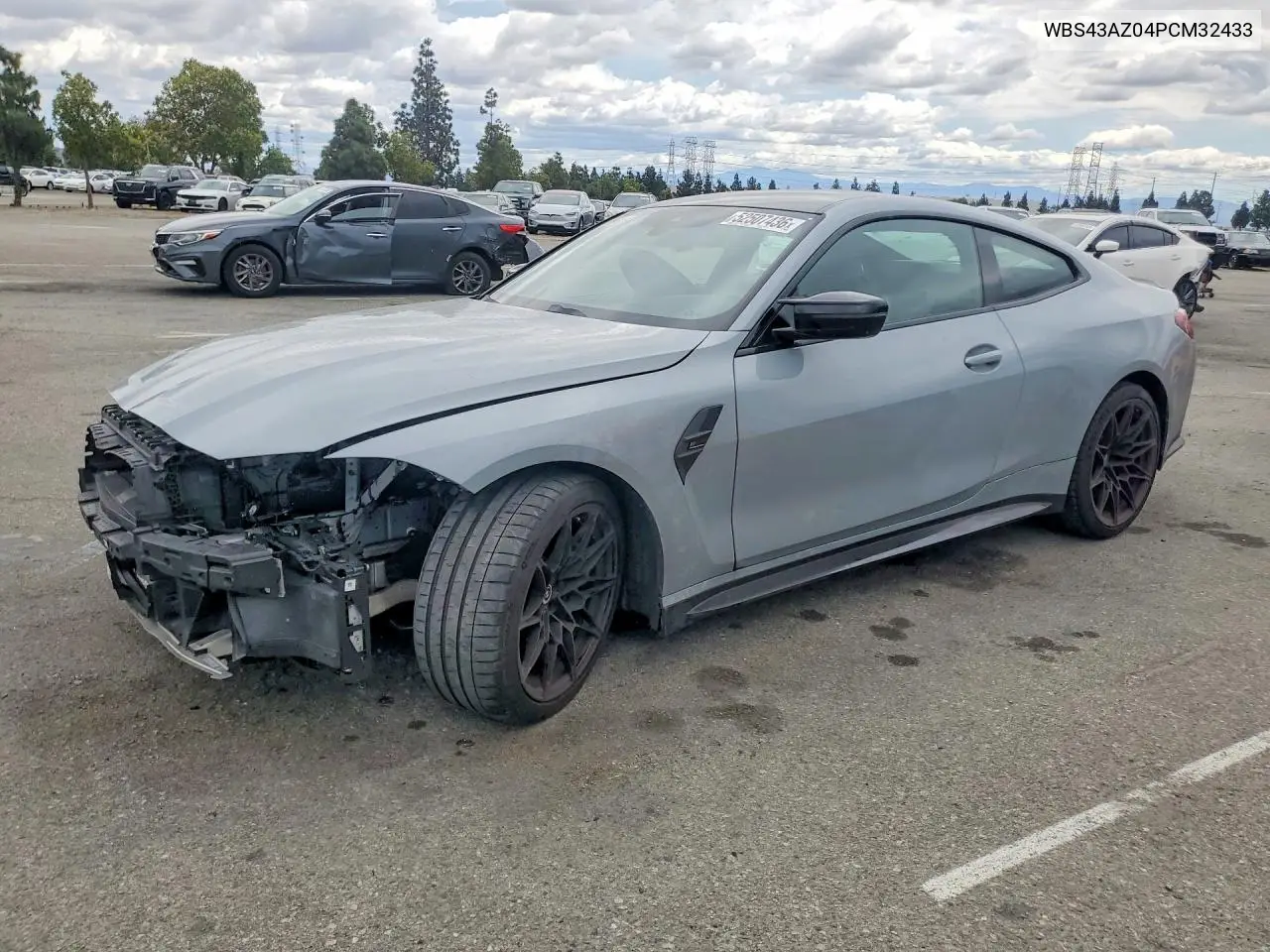 2023 BMW M4 Competition VIN: WBS43AZ04PCM32433 Lot: 52507436