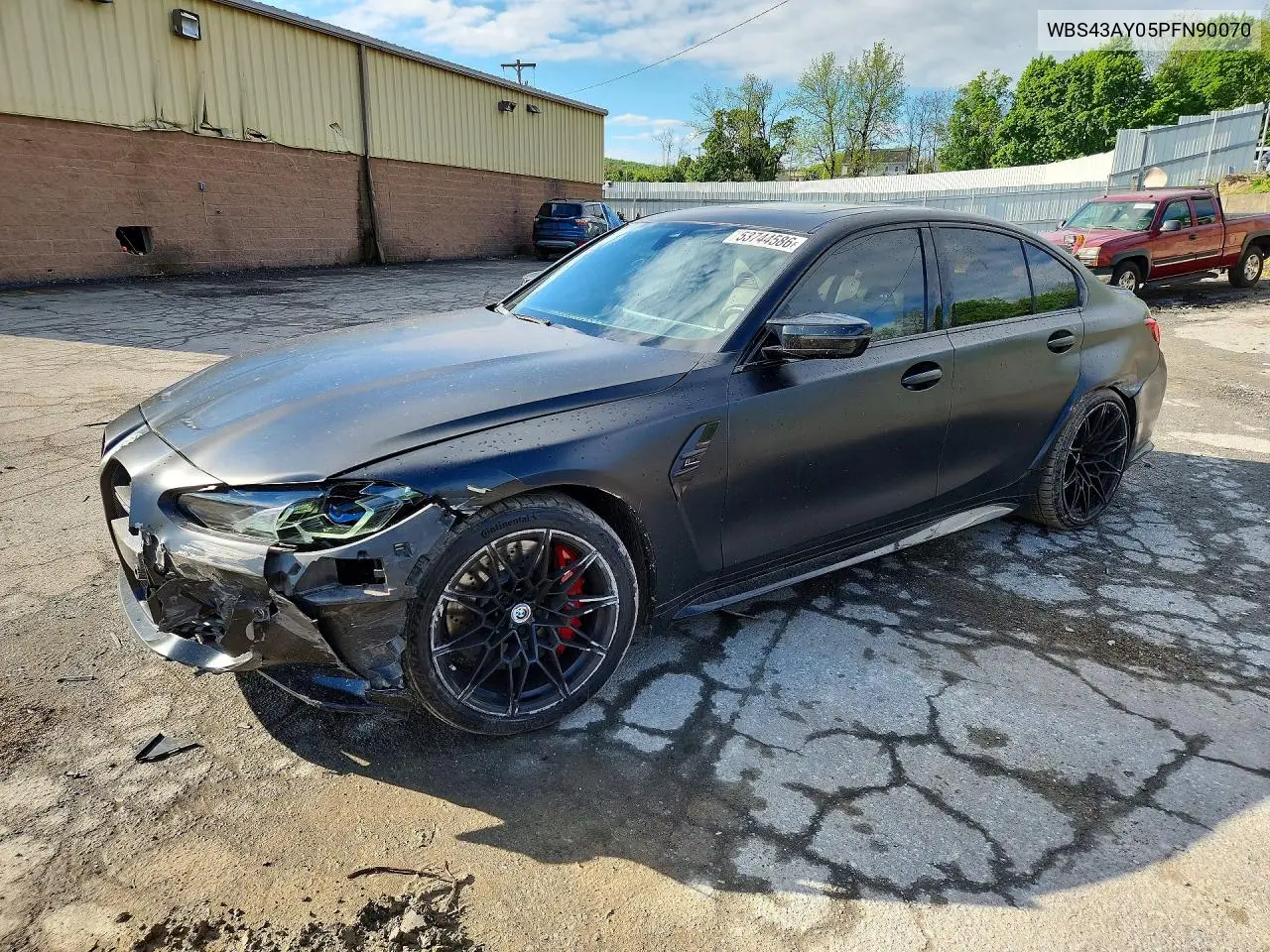 2023 BMW M3 Competition VIN: WBS43AY05PFN90070 Lot: 53744586