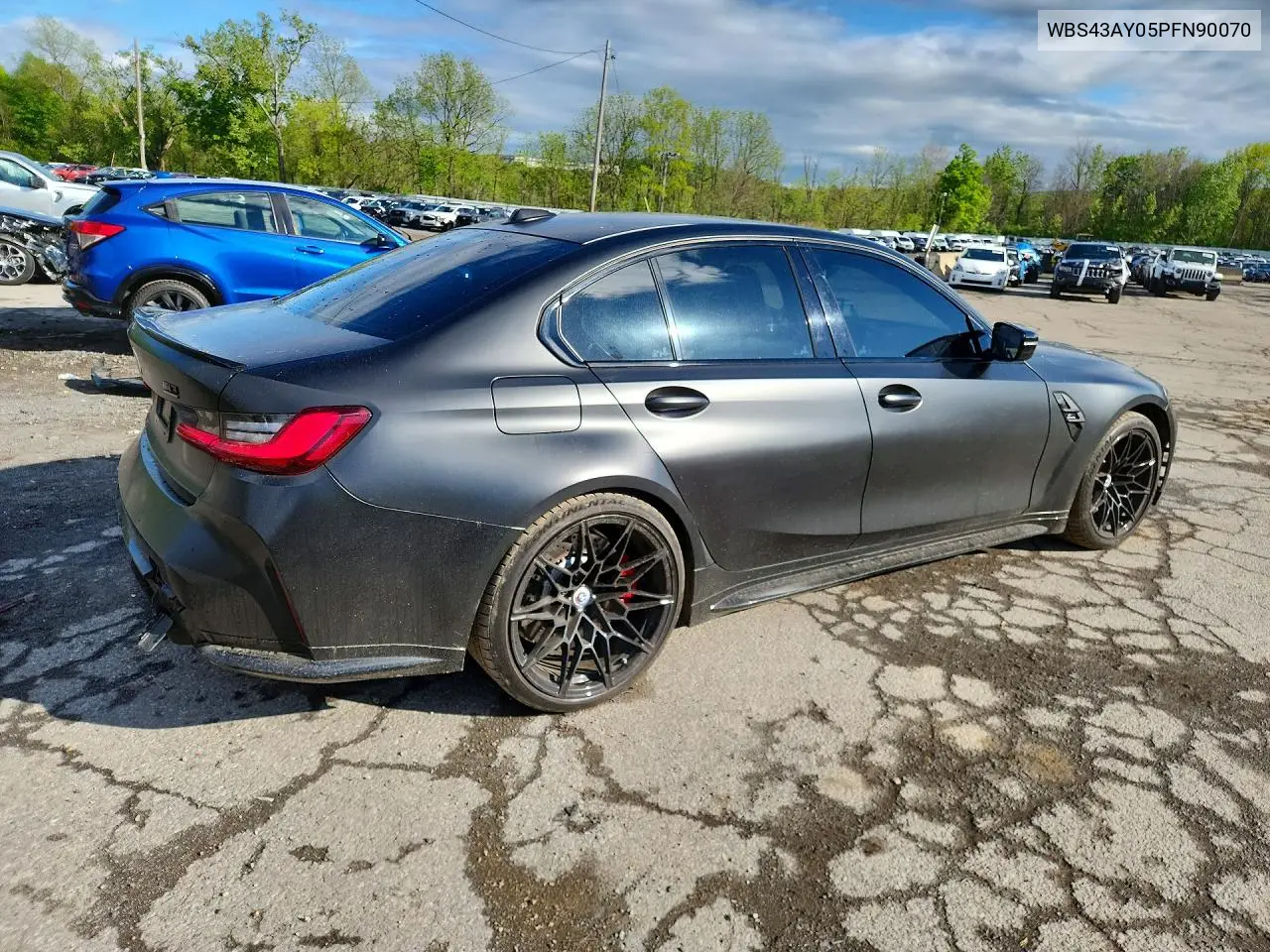 2023 BMW M3 Competition VIN: WBS43AY05PFN90070 Lot: 53744586