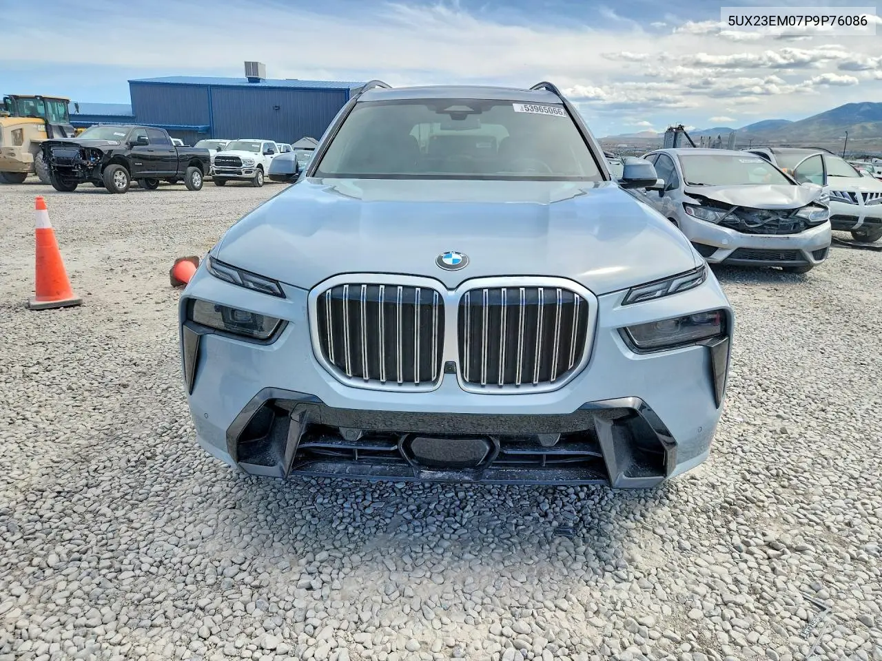 2023 BMW X7 xDrive40I VIN: 5UX23EM07P9P76086 Lot: 53965066