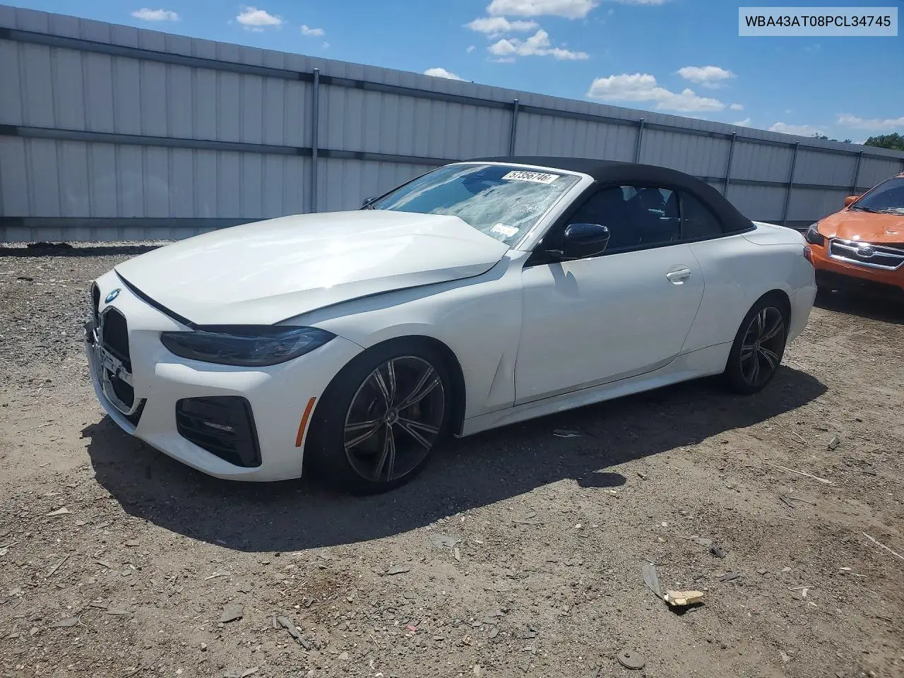 2023 BMW 430Xi VIN: WBA43AT08PCL34745 Lot: 57356746