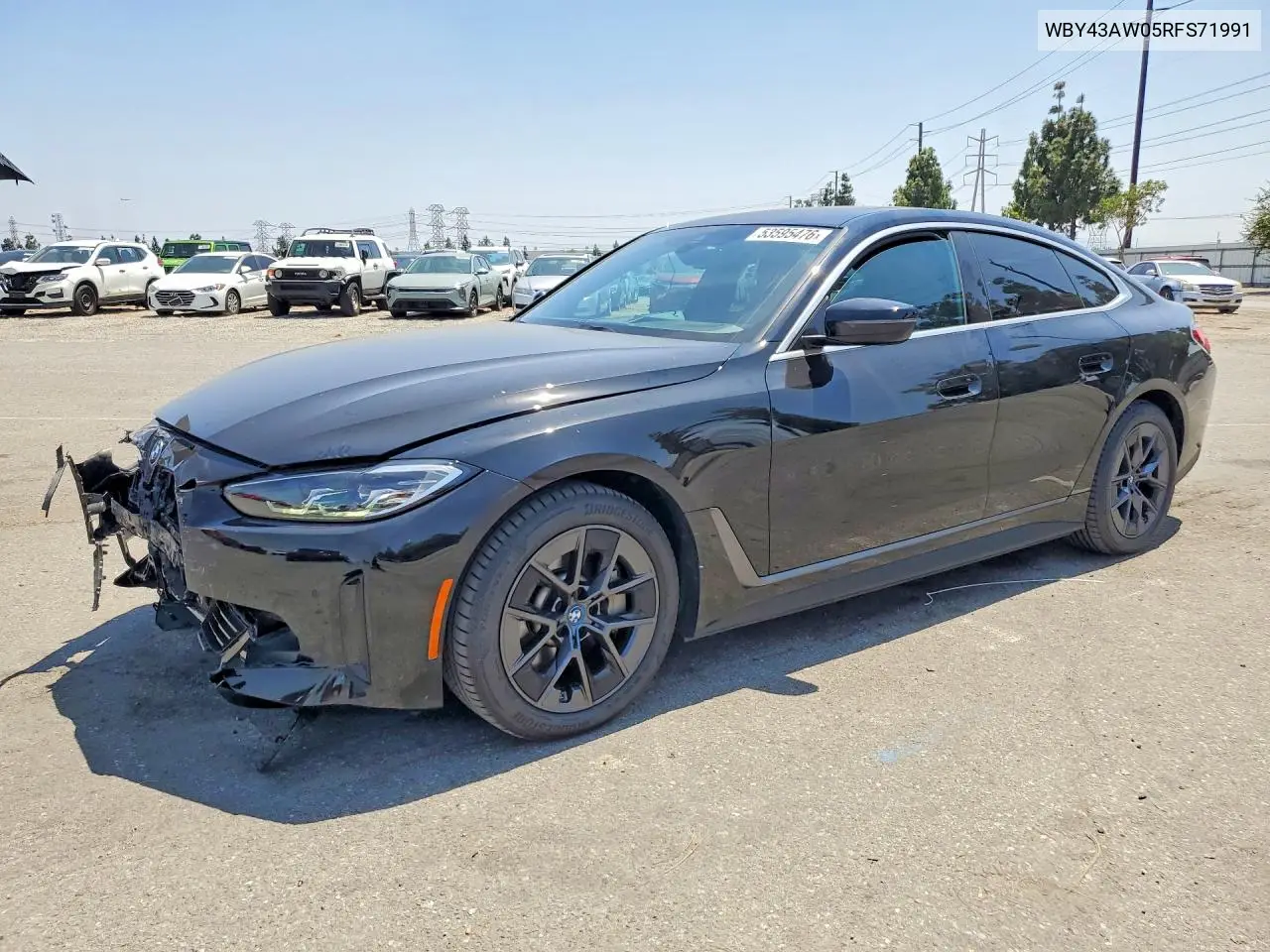 2024 BMW I4 Edrive 35 VIN: WBY43AW05RFS71991 Lot: 53595476