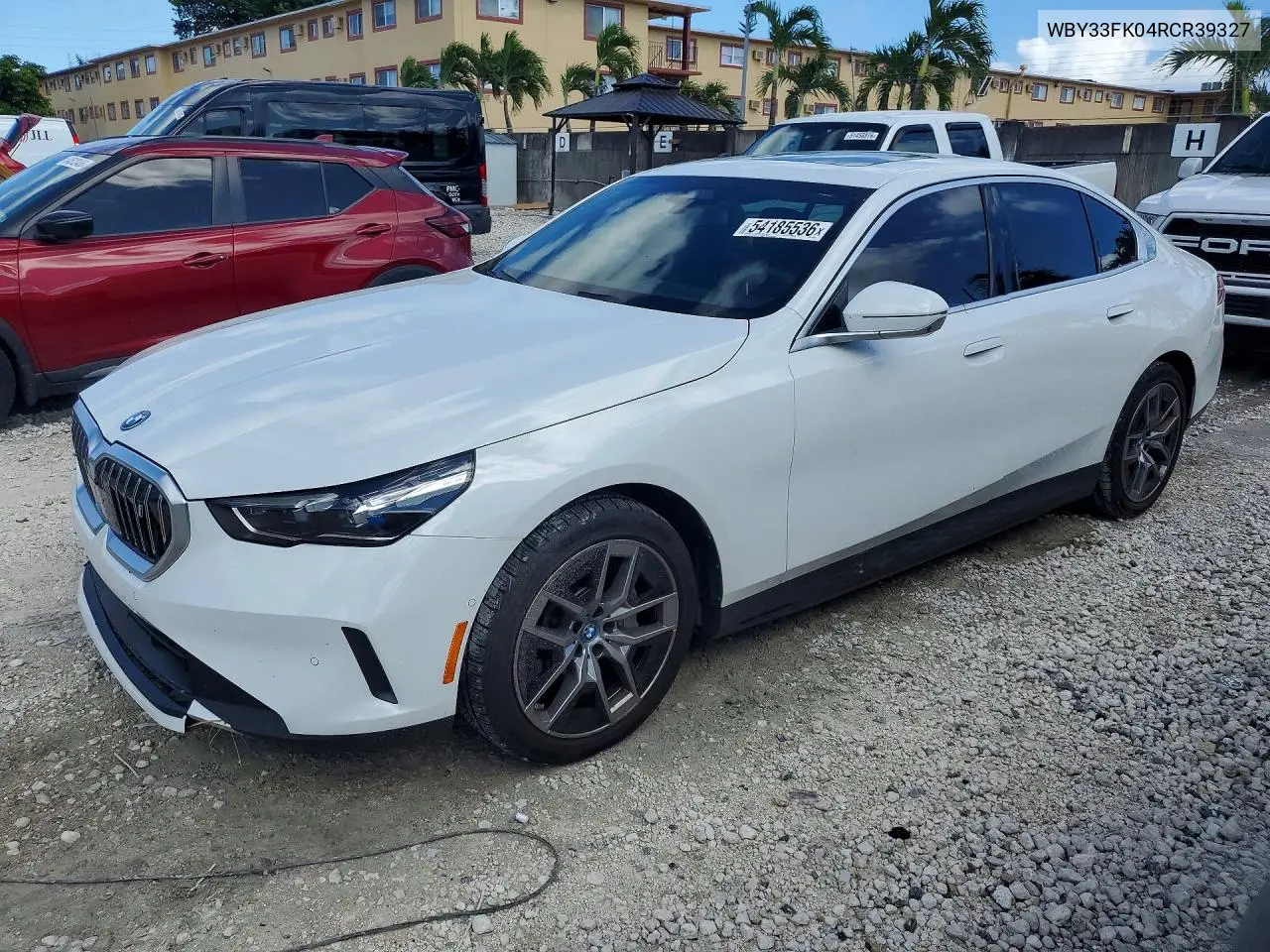 2024 BMW I5 Edrive 40 VIN: WBY33FK04RCR39327 Lot: 54185536