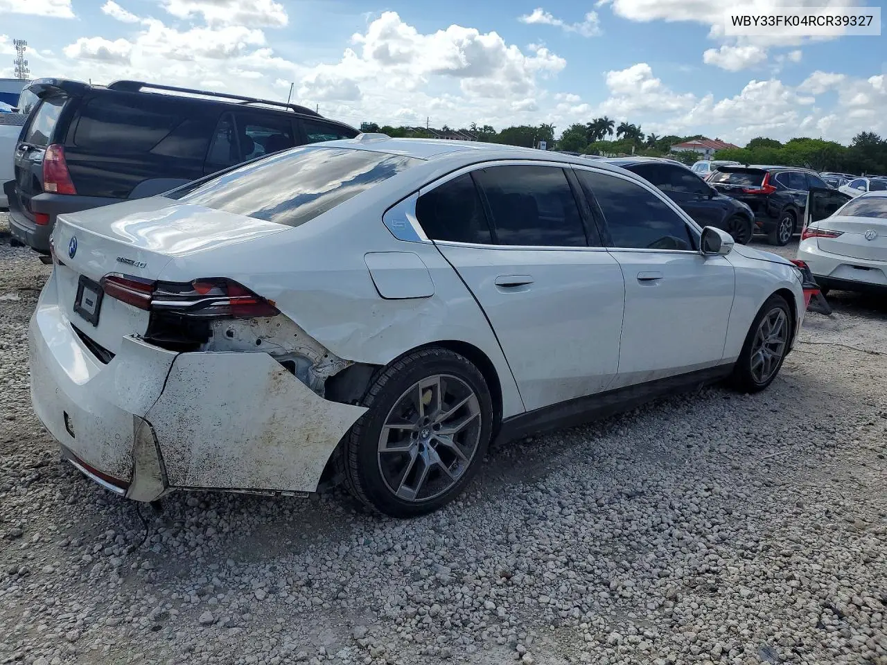 2024 BMW I5 Edrive 40 VIN: WBY33FK04RCR39327 Lot: 54185536