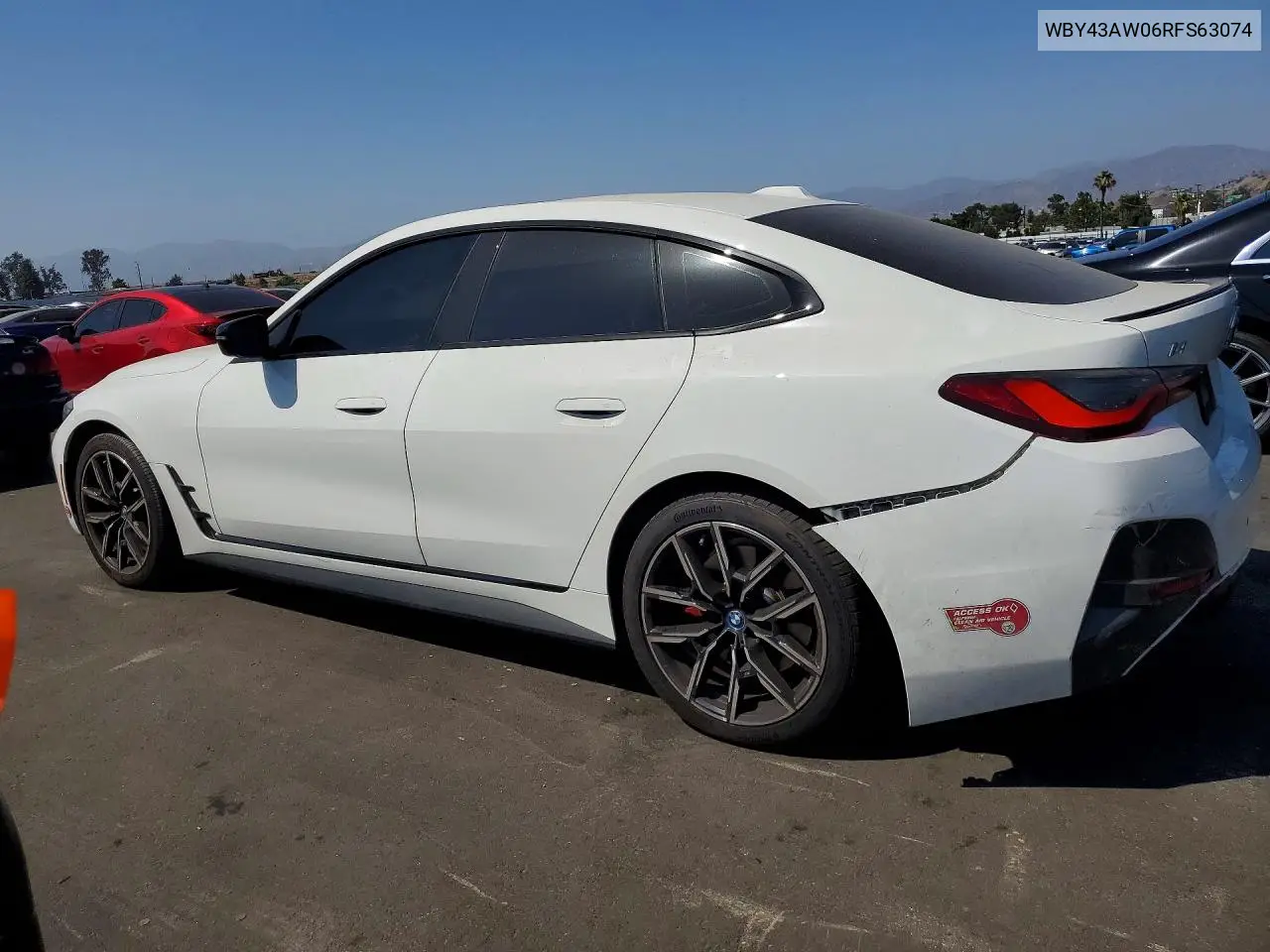 2024 BMW I4 Edrive 35 VIN: WBY43AW06RFS63074 Lot: 54532316
