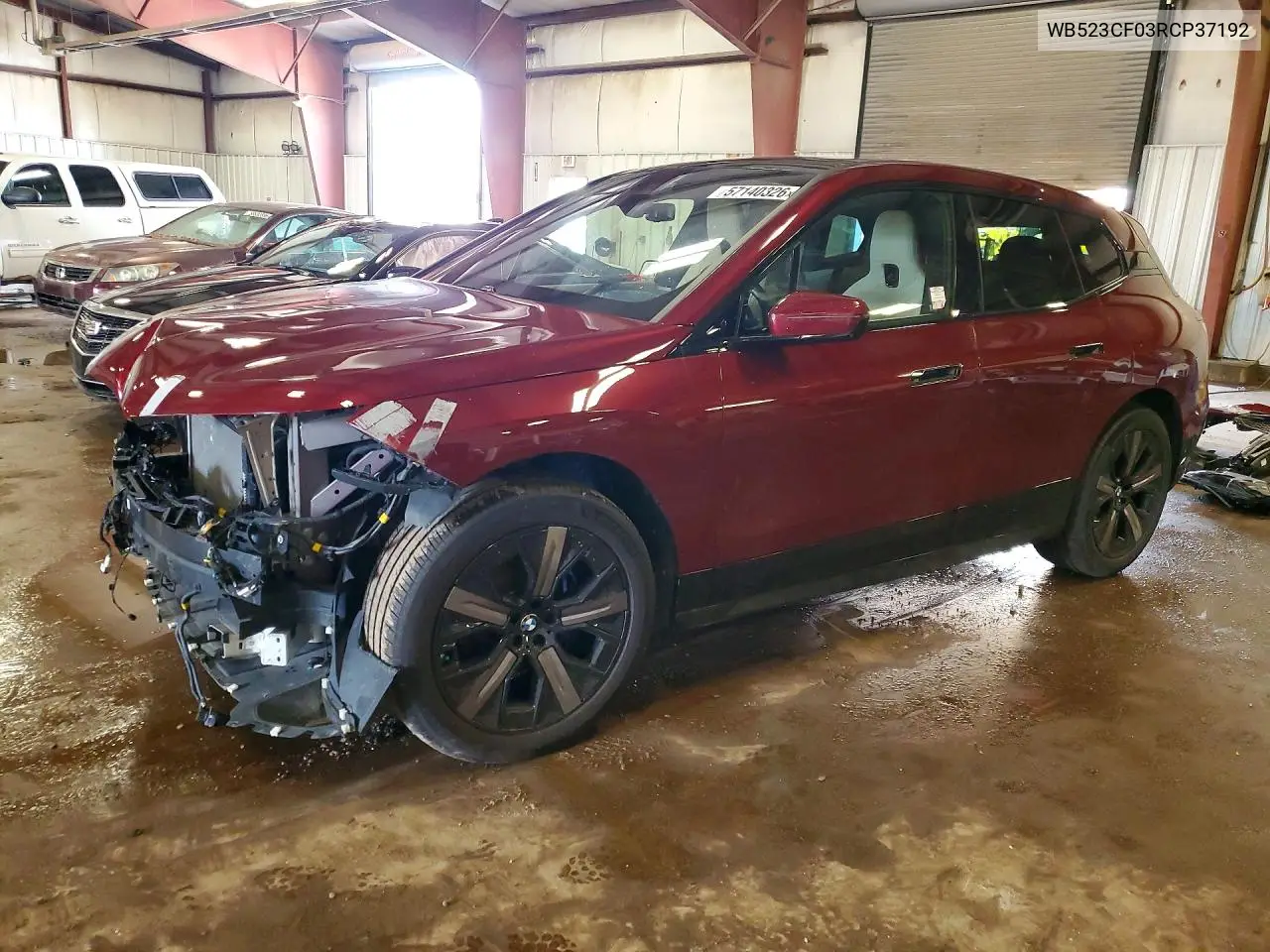 2024 BMW Ix xDrive50 VIN: WB523CF03RCP37192 Lot: 57140326