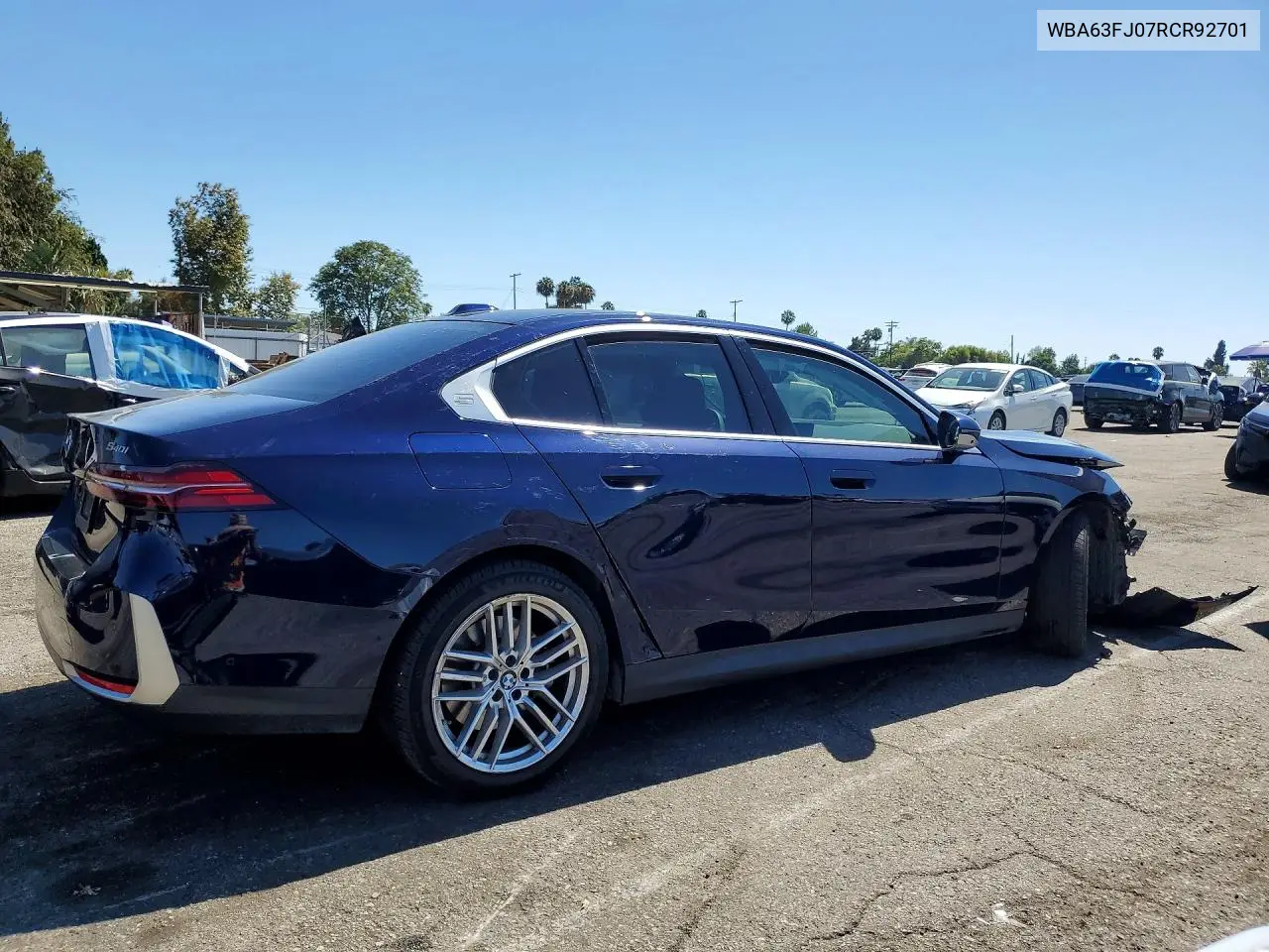 2024 BMW 540 Xi VIN: WBA63FJ07RCR92701 Lot: 61623546