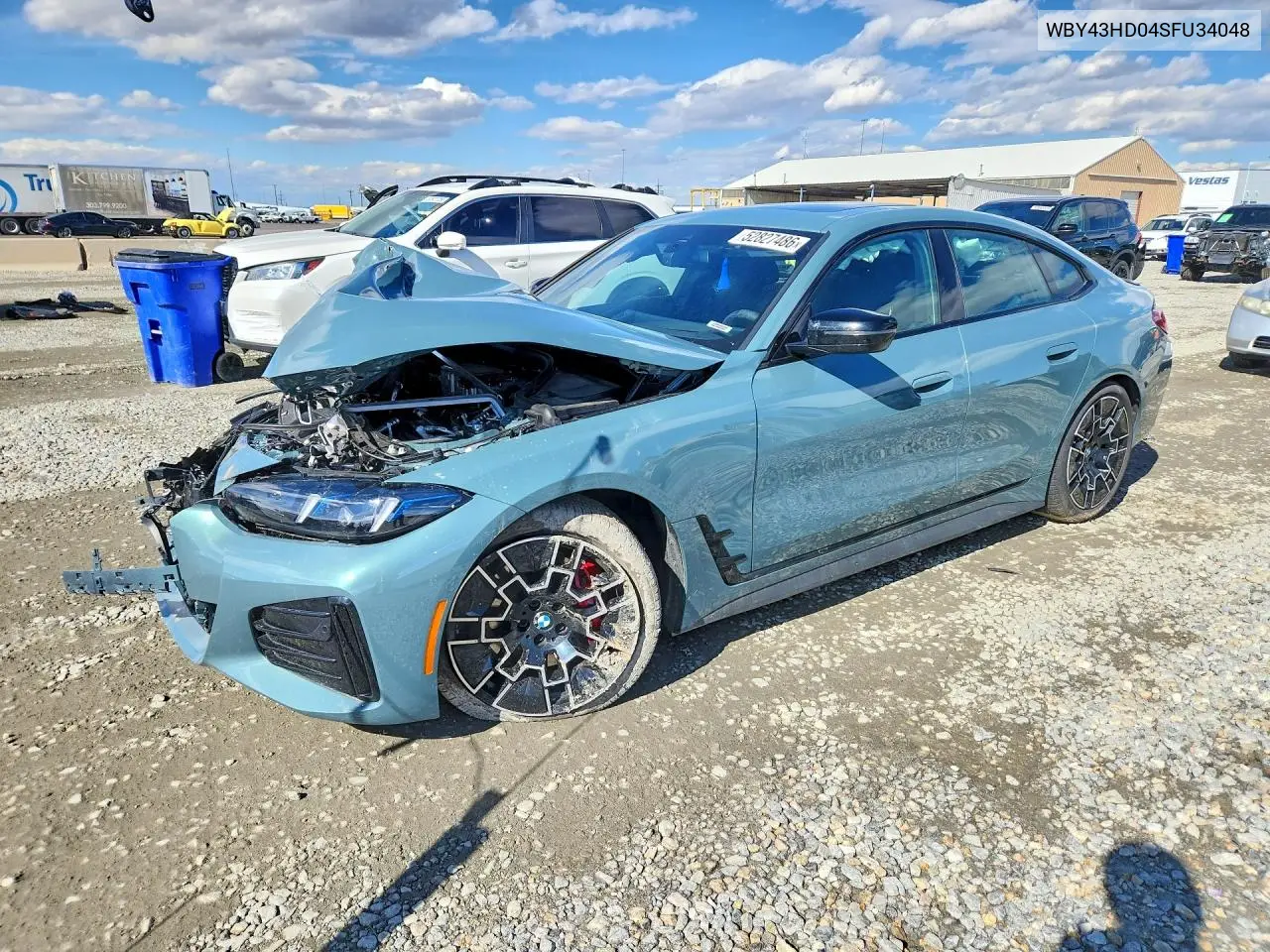 2025 BMW I4 xDrive 40 VIN: WBY43HD04SFU34048 Lot: 52827486