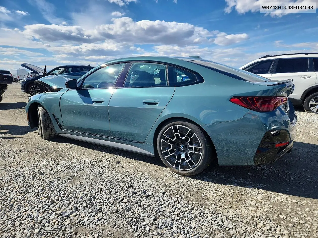 2025 BMW I4 xDrive 40 VIN: WBY43HD04SFU34048 Lot: 52827486
