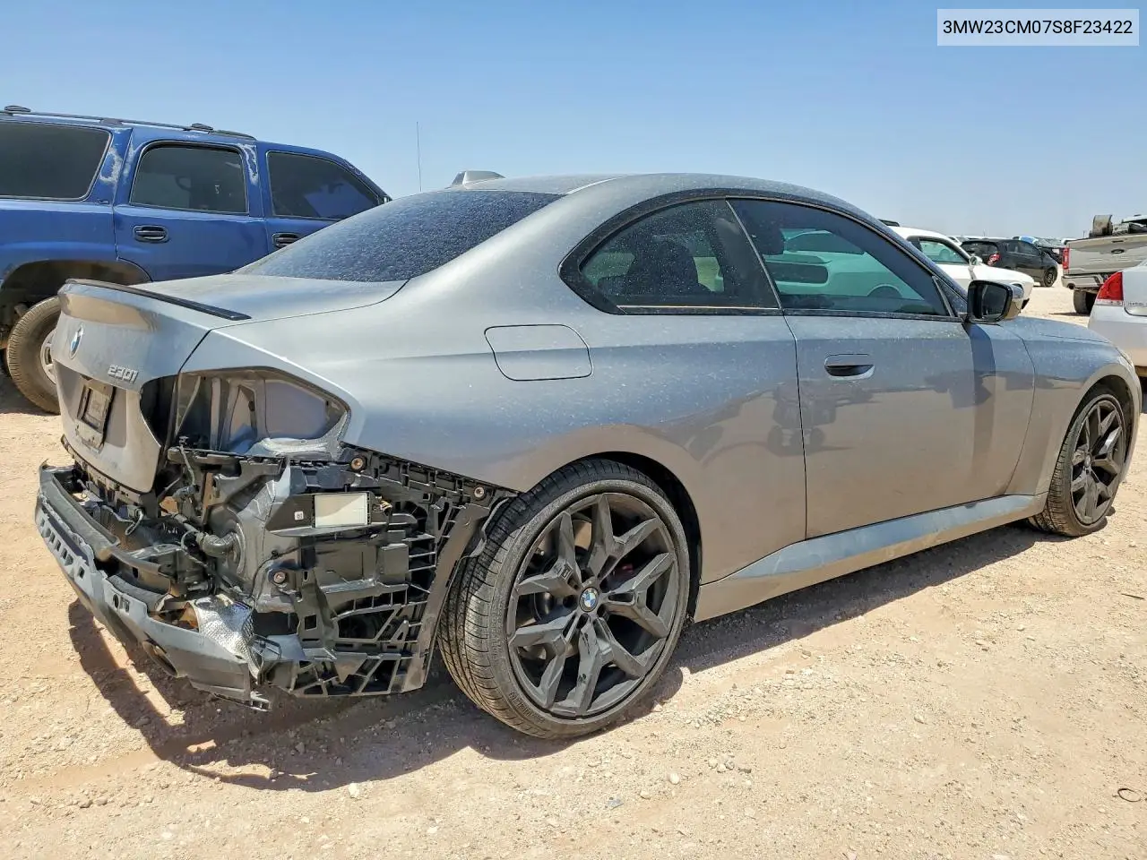2025 BMW 230I VIN: 3MW23CM07S8F23422 Lot: 53781526