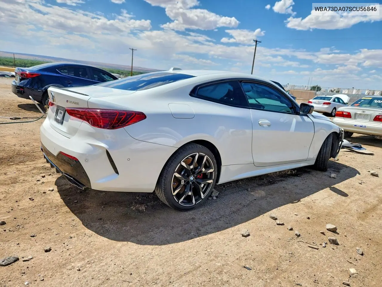 2025 BMW M440I VIN: WBA73DA07SCU56846 Lot: 56770996