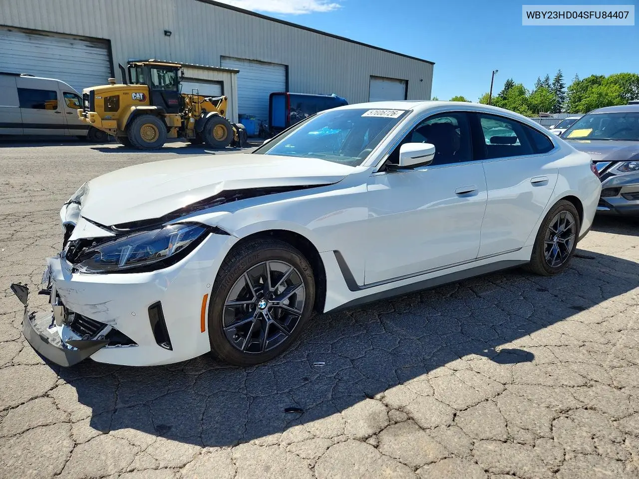 2025 BMW I4 Edrive 40 VIN: WBY23HD04SFU84407 Lot: 57606726