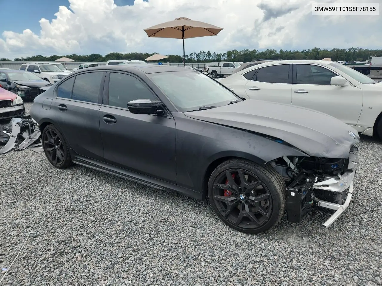 2025 BMW M340I VIN: 3MW59FT01S8F78155 Lot: 57717396