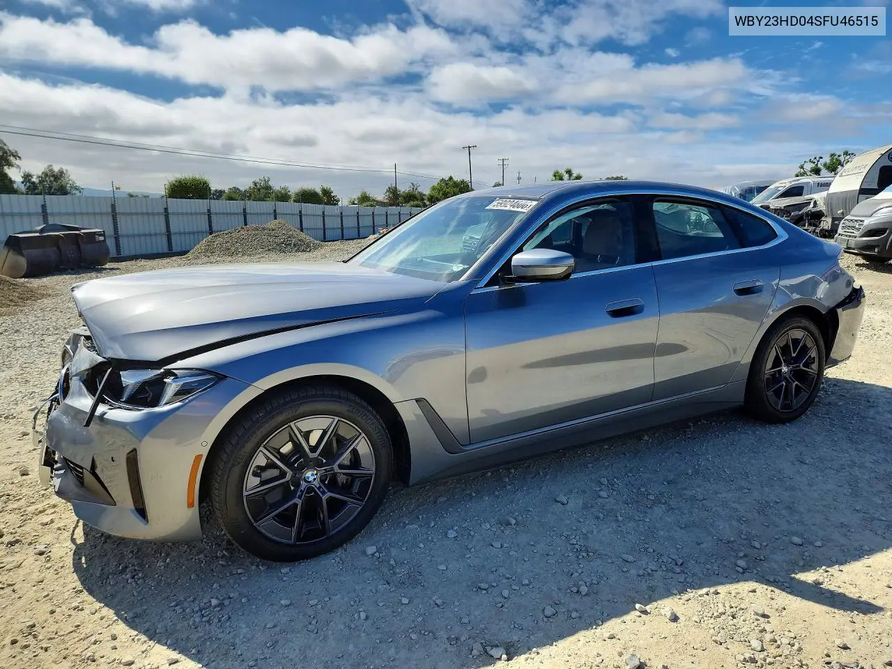 2025 BMW I4 Edrive 40 VIN: WBY23HD04SFU46515 Lot: 59924806