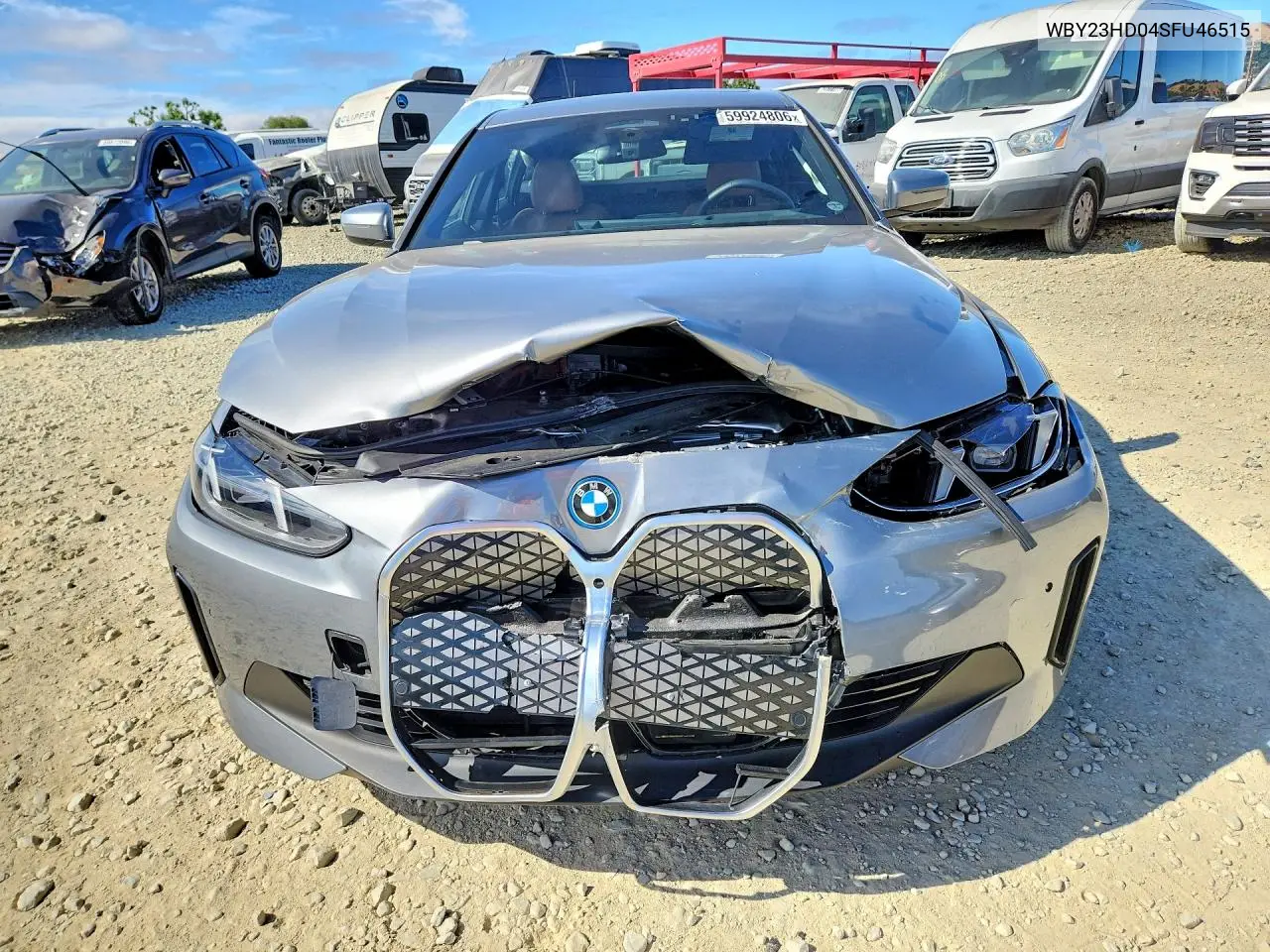2025 BMW I4 Edrive 40 VIN: WBY23HD04SFU46515 Lot: 59924806