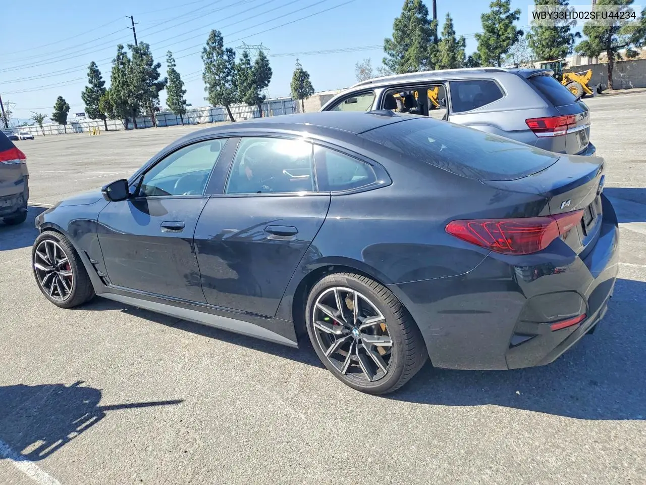 2025 BMW I4 M50 VIN: WBY33HD02SFU44234 Lot: 78441715