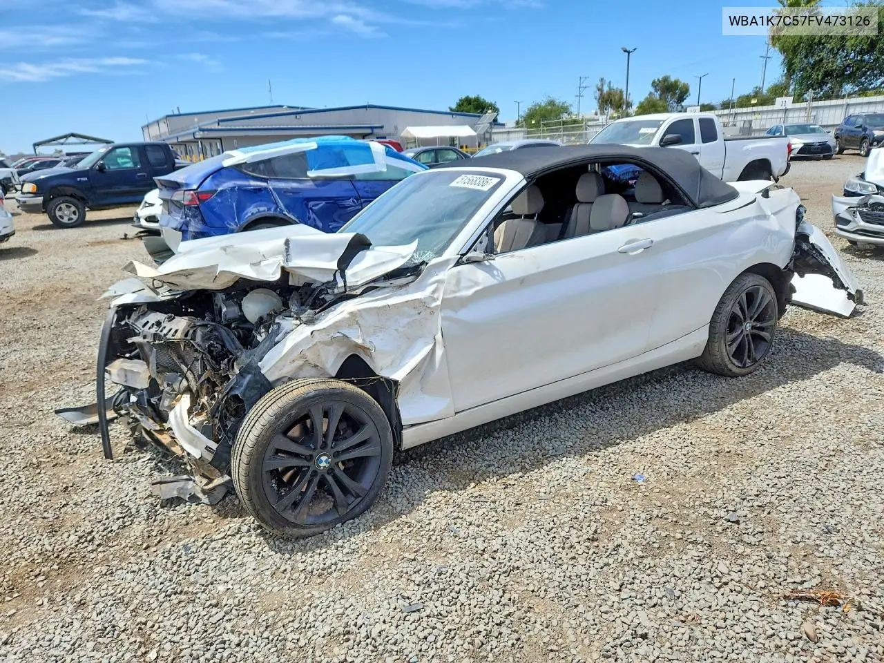 2015 BMW 228 Xi VIN: WBA1K7C57FV473126 Lot: 51568386