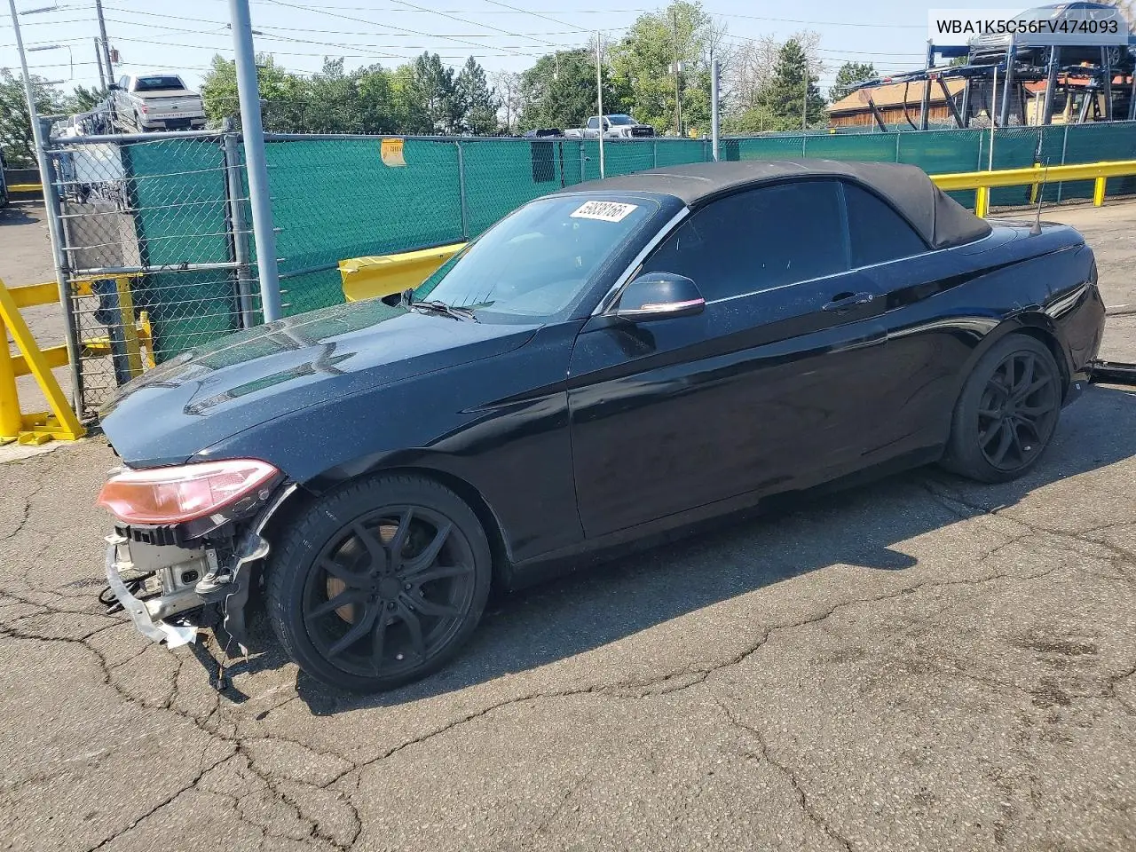 2015 BMW 228 I VIN: WBA1K5C56FV474093 Lot: 59838166