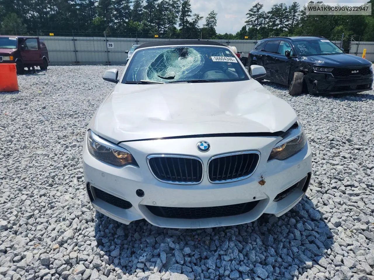 2016 BMW 228 I Sulev VIN: WBA1K9C59GV322947 Lot: 56604346