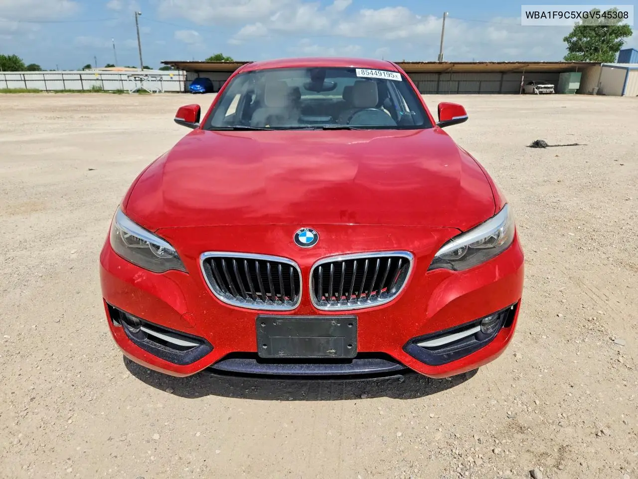 2016 BMW 228 I Sulev VIN: WBA1F9C5XGV545308 Lot: 85449195