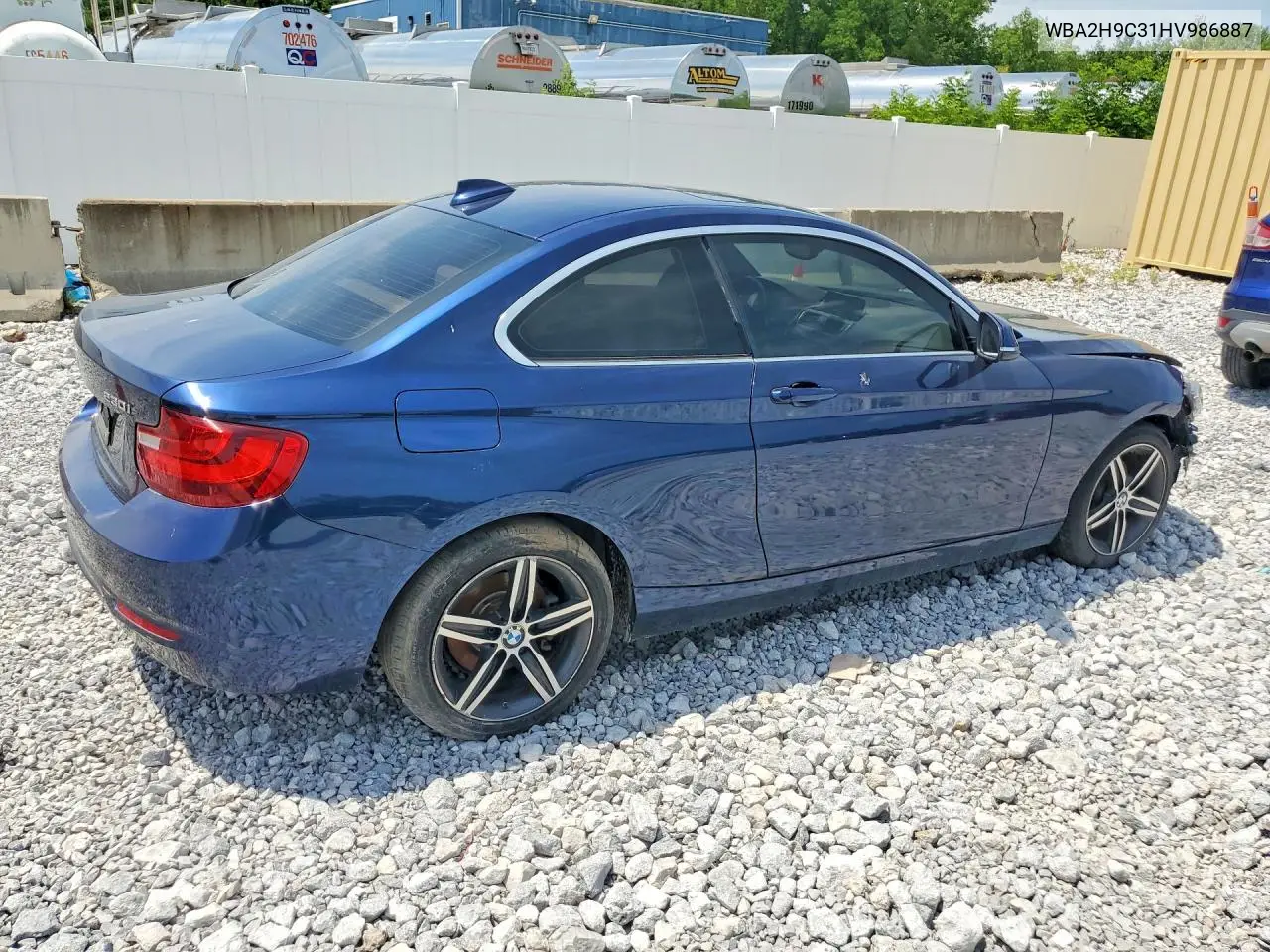 2017 BMW 230Xi VIN: WBA2H9C31HV986887 Lot: 56647436
