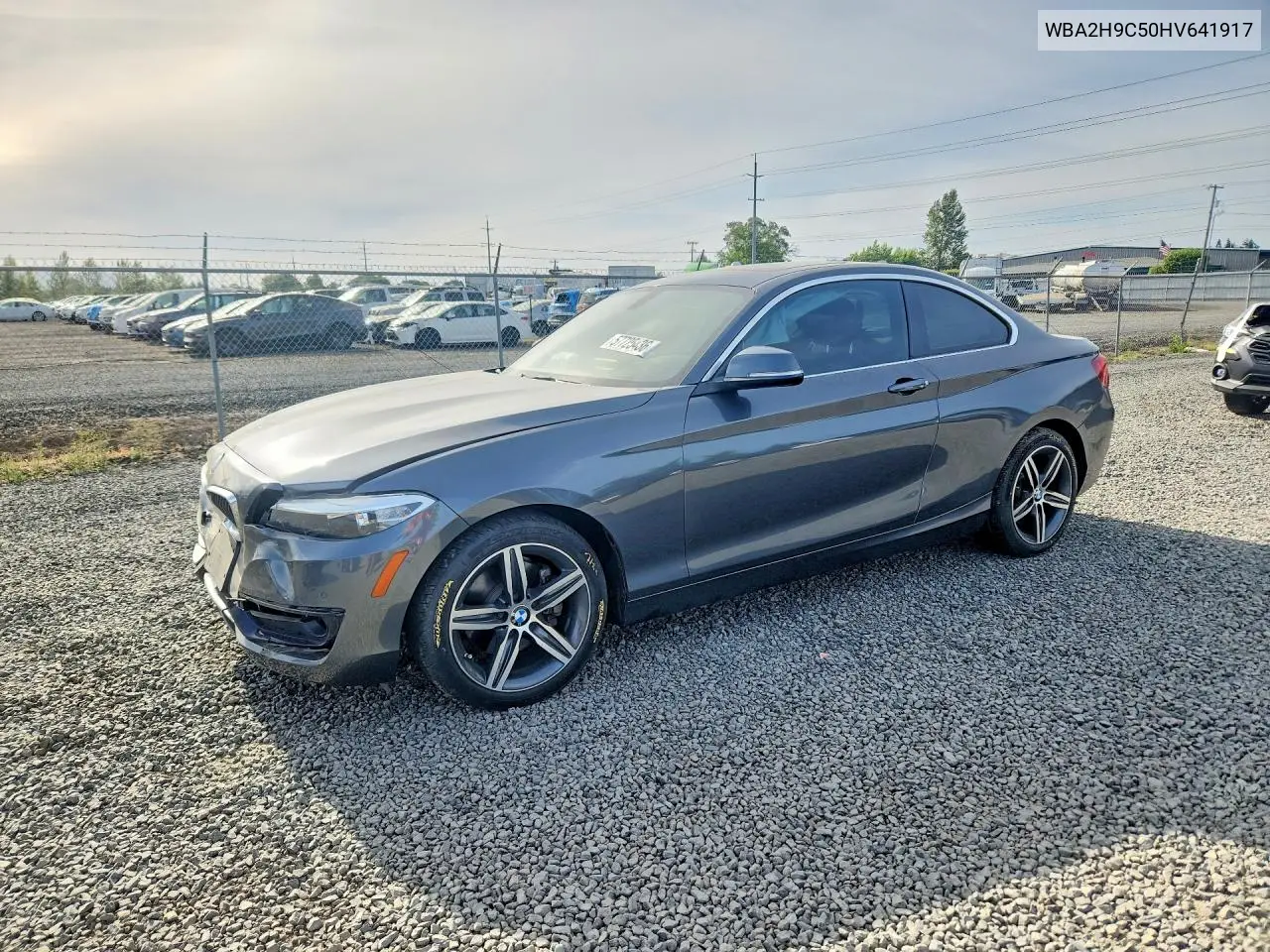 2017 BMW 230Xi VIN: WBA2H9C50HV641917 Lot: 57725436