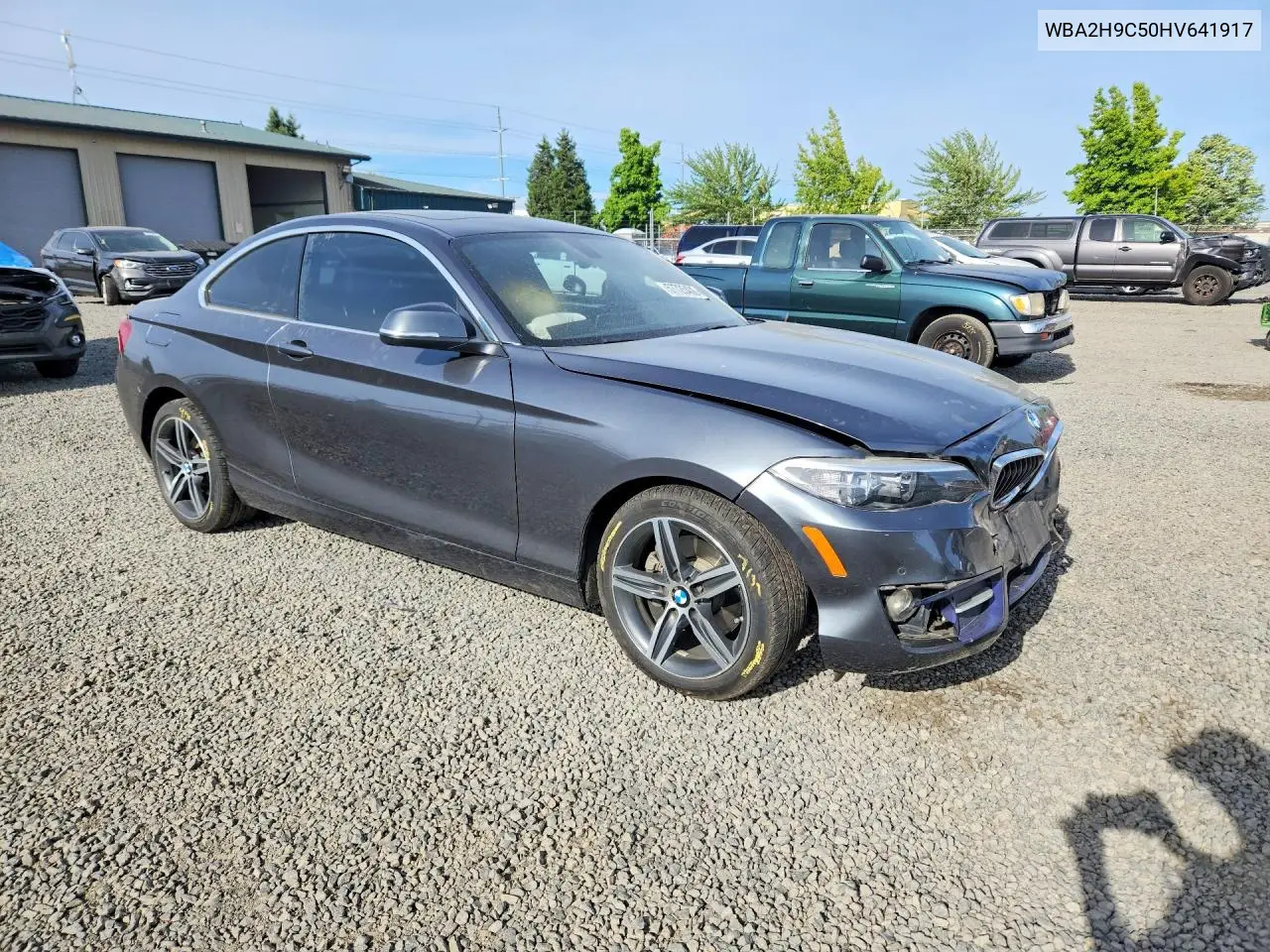 2017 BMW 230Xi VIN: WBA2H9C50HV641917 Lot: 57725436