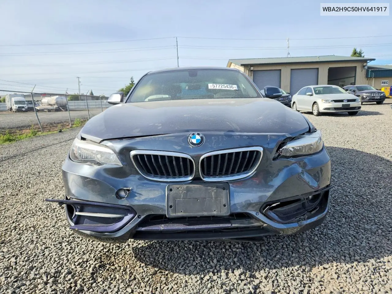 2017 BMW 230Xi VIN: WBA2H9C50HV641917 Lot: 57725436