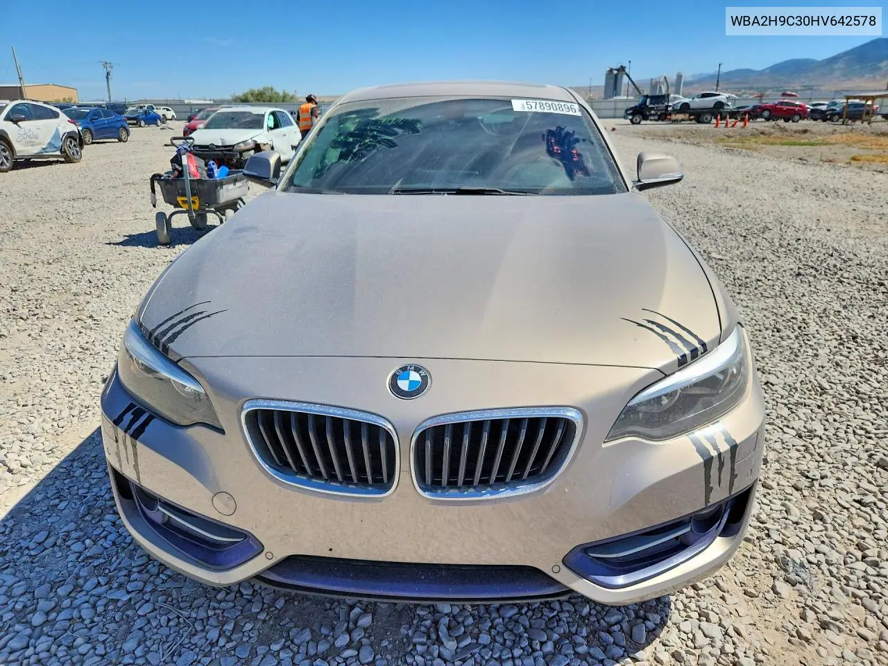 2017 BMW 230Xi VIN: WBA2H9C30HV642578 Lot: 57890896