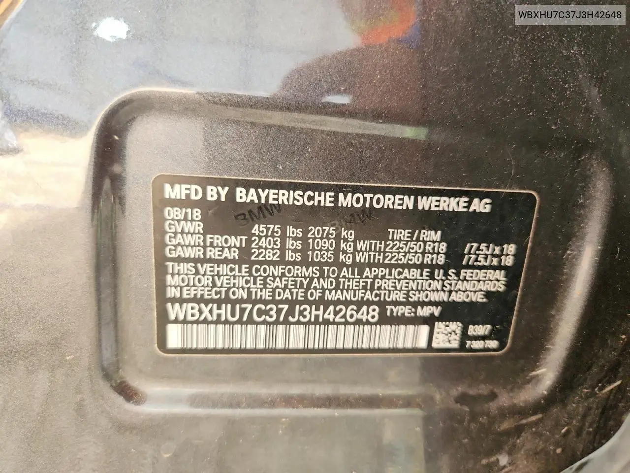 2018 BMW 228 Xi VIN: WBXHU7C37J3H42648 Lot: 57486566