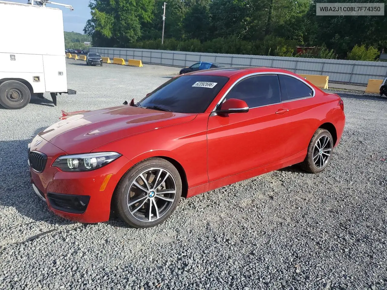 2020 BMW 230I VIN: WBA2J1C08L7F74350 Lot: 62092696
