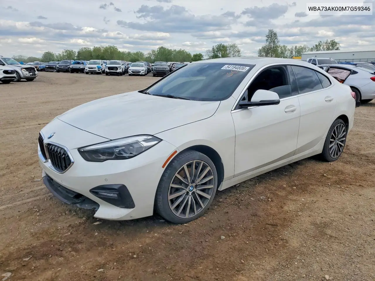 2021 BMW 228Xi VIN: WBA73AK00M7G59346 Lot: 54194806