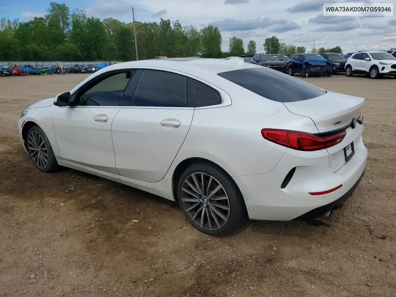 2021 BMW 228Xi VIN: WBA73AK00M7G59346 Lot: 54194806