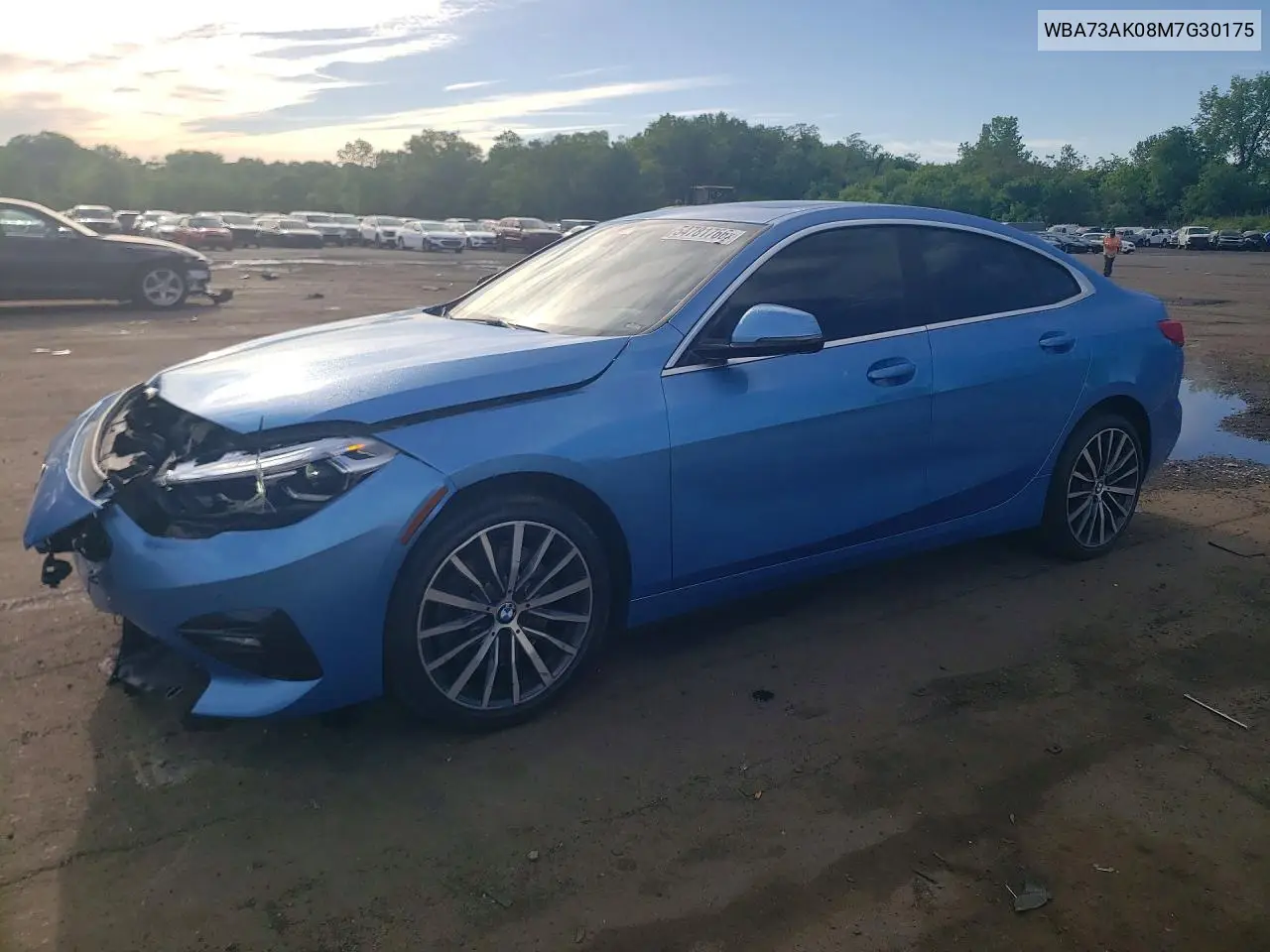 2021 BMW 228Xi VIN: WBA73AK08M7G30175 Lot: 54781766