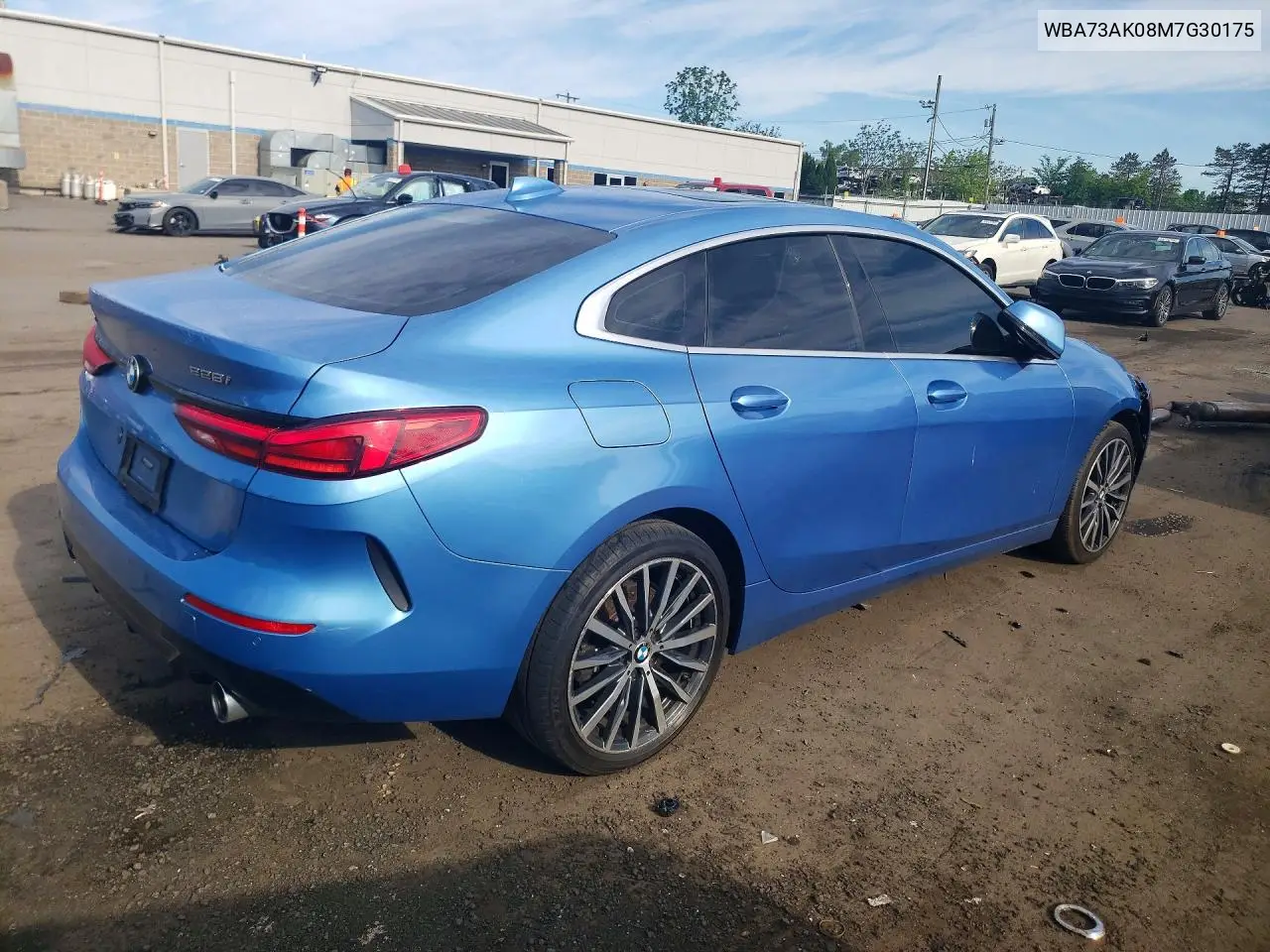 2021 BMW 228Xi VIN: WBA73AK08M7G30175 Lot: 54781766