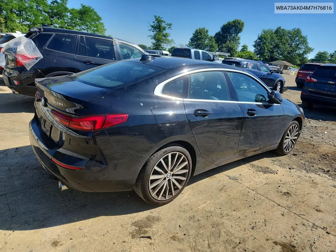 2021 BMW 228Xi VIN: WBA73AK04M7H76816 Lot: 56136456
