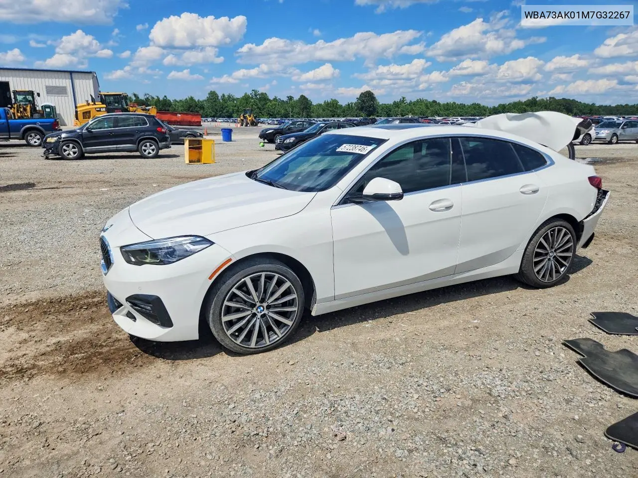 2021 BMW 228Xi VIN: WBA73AK01M7G32267 Lot: 57238746