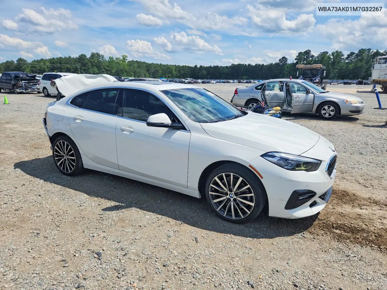 2021 BMW 228Xi VIN: WBA73AK01M7G32267 Lot: 57238746