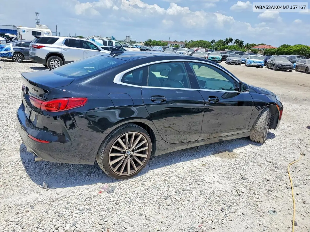 2021 BMW 228I VIN: WBA53AK04M7J57167 Lot: 57754046