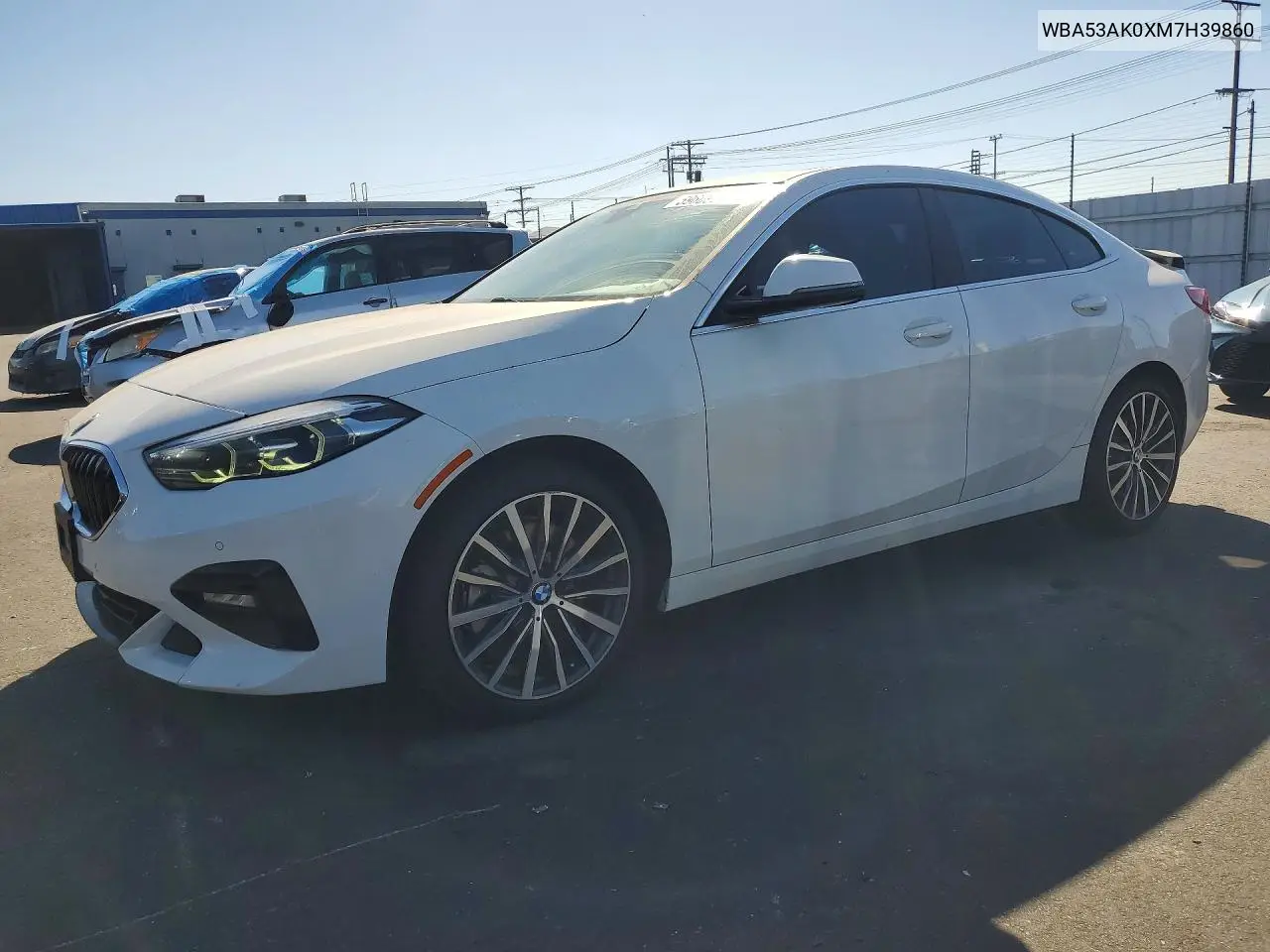 2021 BMW 228I VIN: WBA53AK0XM7H39860 Lot: 59809246