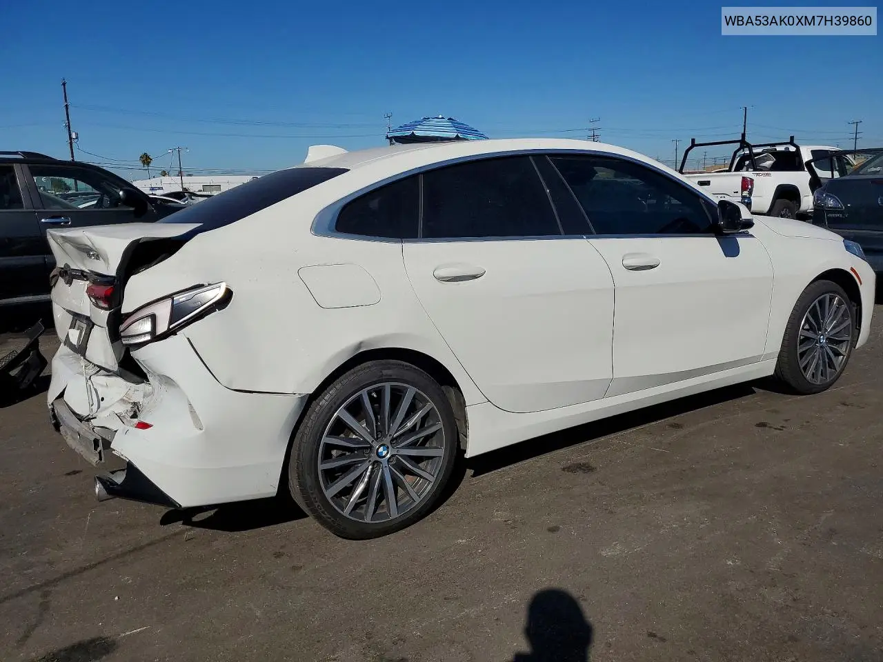 2021 BMW 228I VIN: WBA53AK0XM7H39860 Lot: 59809246