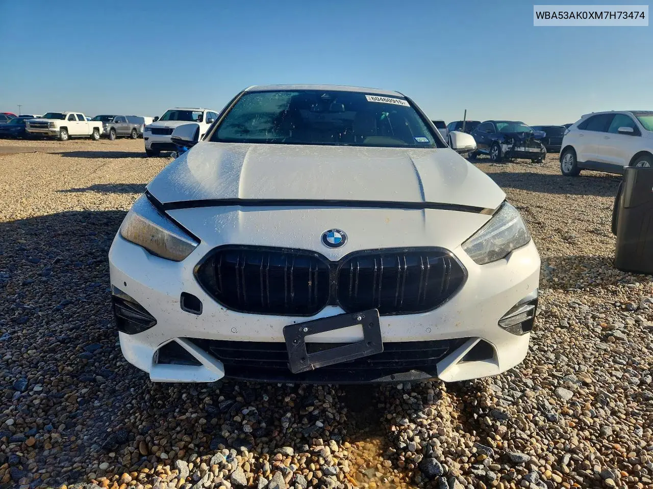 2021 BMW 228I VIN: WBA53AK0XM7H73474 Lot: 60460916