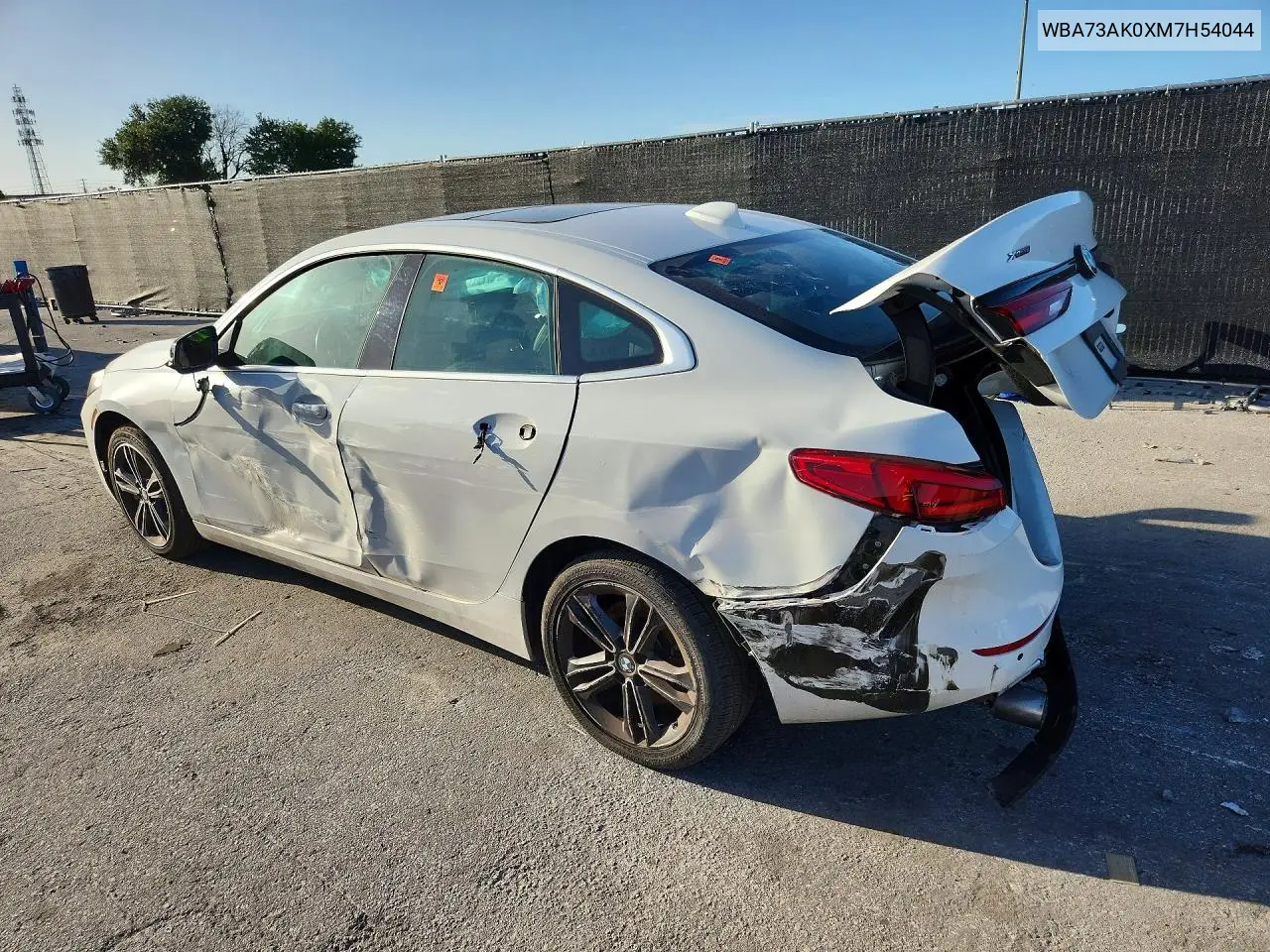 2021 BMW 228Xi VIN: WBA73AK0XM7H54044 Lot: 61017526